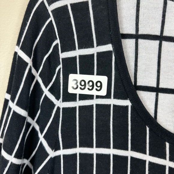 Lane Bryant 14-16  21 p2p 19”waist 44” length preowned black /white a line - Picture 6 of 9